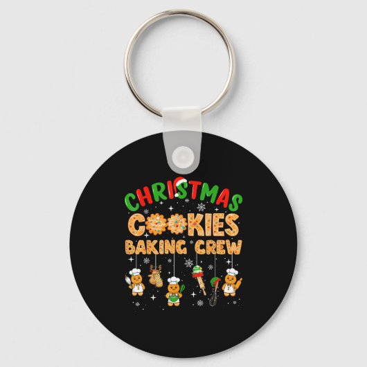 Porte-clés Christmas Cookies Baking Crew Funny Cookie Family  (Recto)