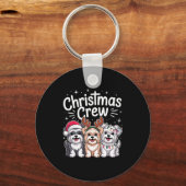 Porte-clés Christmas Crew Xmas Puppy Dog Breed Funny Christma (Recto)