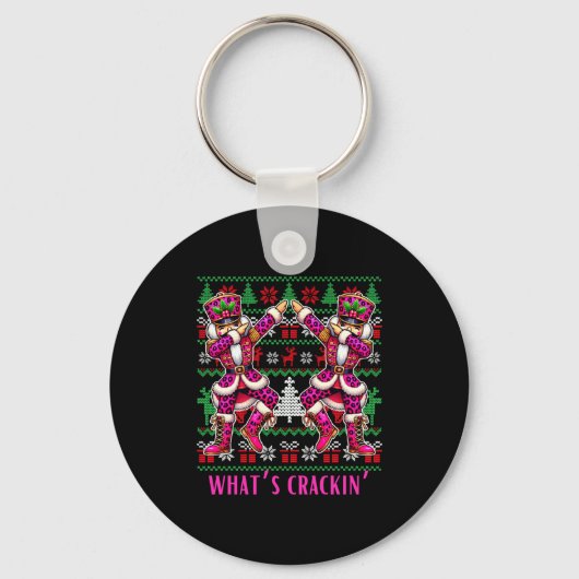 Porte-clés Christmas Crushing It Nutcracker - Funny Retro Ugl (Recto)