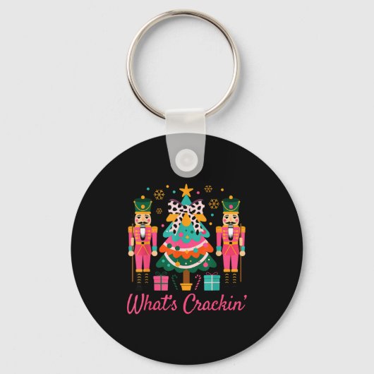 Porte-clés Christmas Crushing It Nutcracker - Funny Retro Ugl (Recto)