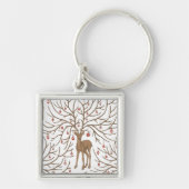 Porte-clés Christmas deer on white (Devant)