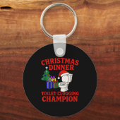 Porte-clés Christmas Dinner Toilet Clogging Chamon _ Funny Ch (Recto)