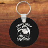 Porte-clés Christmas Don't Stop Believin' Santa Outline  (Recto)