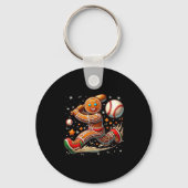 Porte-clés Christmas Gingerbread Man Srts Player Funny Baseba (Recto)