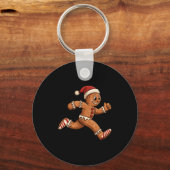 Porte-clés Christmas Gingerbread Running Funny Runners Pajama (Recto)