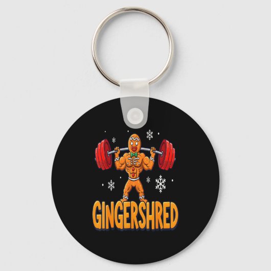 Porte-clés Christmas Gingershred Gym Bodybuilding Funny Ginge (Recto)