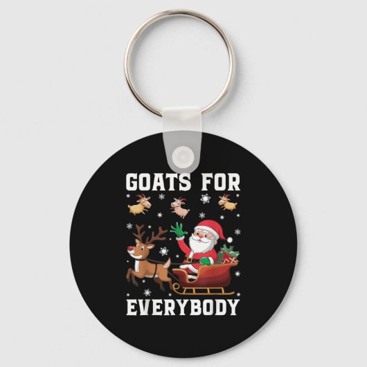 Porte-clés Christmas Goats Uni-kids Christmas Goat Funny , Bl (Recto)