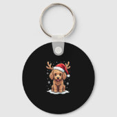 Porte-clés Christmas Goldendoodle Dog Reindeer Holiday Doodle (Recto)