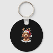 Porte-clés Christmas Goldendoodle Dog Reindeer Holiday Doodle (Recto)