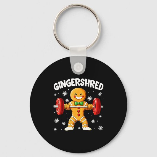 Porte-clés Christmas Gym Gingerbread Gingershred Xmas Workout (Recto)