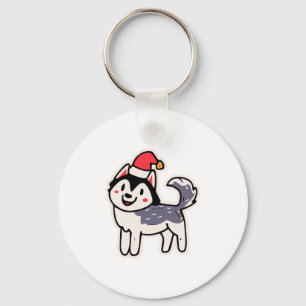 Porte-clés Christmas Husky Amoureux des chiens Malamute
