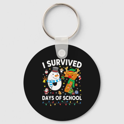 Porte-clés Christmas I Survived 67 Days Of School Funny Meme (Recto)