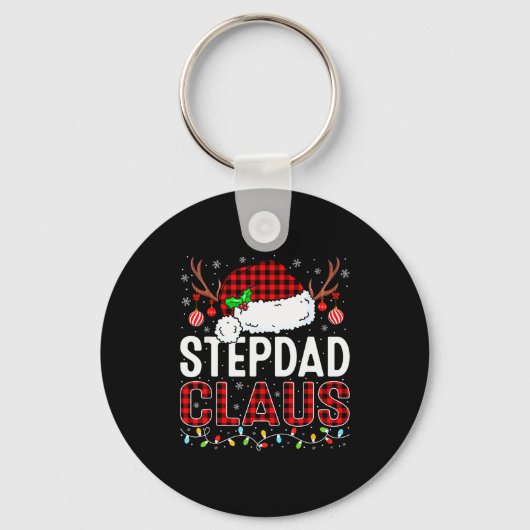 Porte-clés Christmas Lights Stepdad Claus Family Matching Xma (Recto)