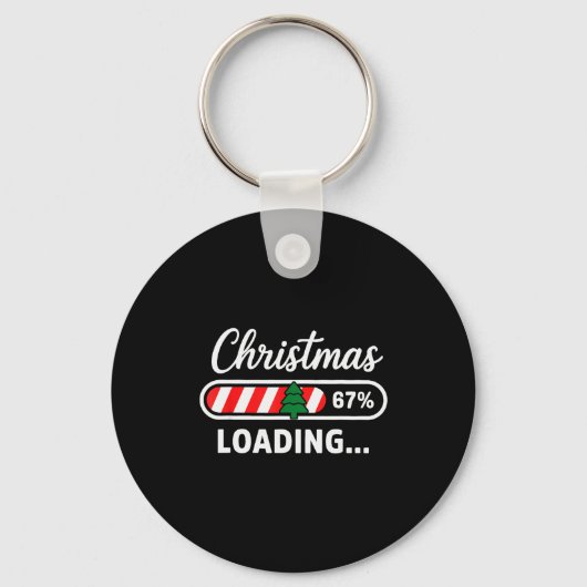 Porte-clés Christmas Loading 67% Funny 6 7 Meme Xmas Gen Alph (Recto)