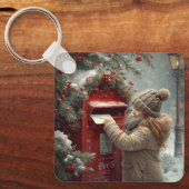 Porte-clés Christmas mailbox  cute festive winter accessory (Recto)