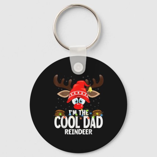 Porte-clés Christmas Matching I'm The Cool Dad Reindeer  (Recto)