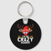 Porte-clés Christmas Matching I'm The Crazy Reindeer (Recto)