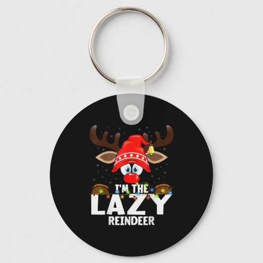 Porte-clés Christmas Matching I'm The Lazy Reindeer (Recto)