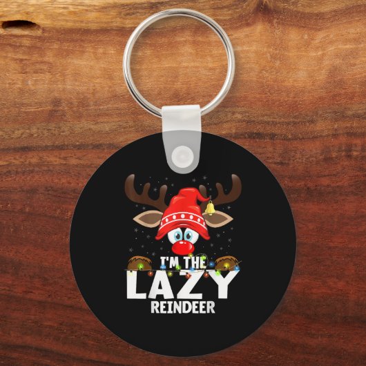 Porte-clés Christmas Matching I'm The Lazy Reindeer (Recto)