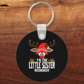 Porte-clés Christmas Matching I'm The Little Sister Reindeer (Recto)