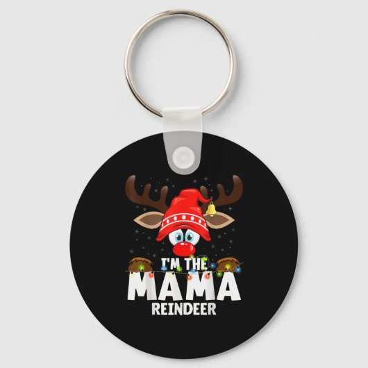 Porte-clés Christmas Matching I'm The Mama Reindeer (Recto)