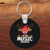 Porte-clés Christmas Matching I'm The Music Reindeer (Recto)