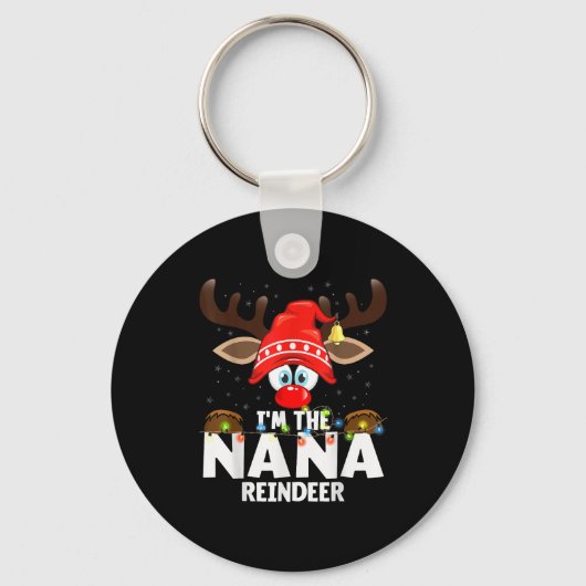 Porte-clés Christmas Matching I'm The Nana Reindeer (Recto)