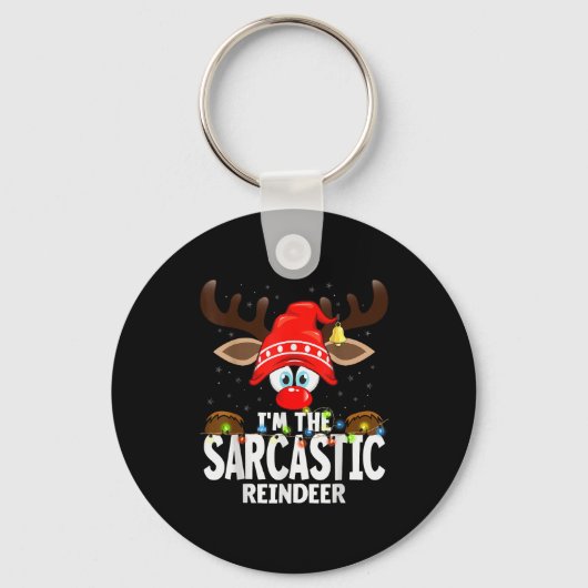 Porte-clés Christmas Matching I'm The Sarcastic Reindeer (Recto)