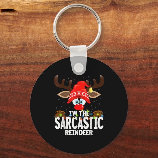 Porte-clés Christmas Matching I'm The Sarcastic Reindeer (Recto)