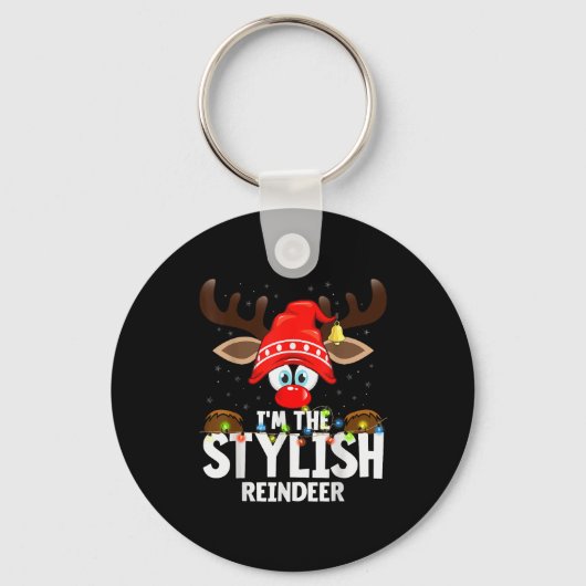 Porte-clés Christmas Matching I'm The Stylish Reindeer (Recto)