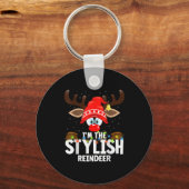 Porte-clés Christmas Matching I'm The Stylish Reindeer (Recto)