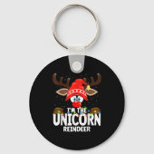 Porte-clés Christmas Matching I'm The Unicorn Reindeer (Recto)