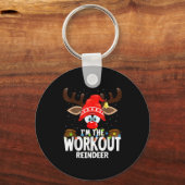 Porte-clés Christmas Matching I'm The Workout Reindeer (Recto)