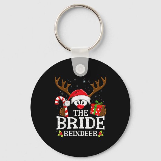 Porte-clés Christmas Matching The Bride Reindeer Family  (Recto)