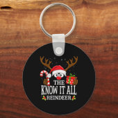 Porte-clés Christmas Matching The Know It All Reindeer Family (Recto)