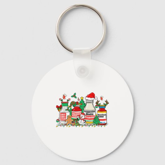 Porte-clés Christmas Medication Bottles Funny Nurse Humor  (Recto)