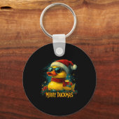Porte-clés Christmas Merry Duckmas Funny Quackmas Pajama Duck (Recto)