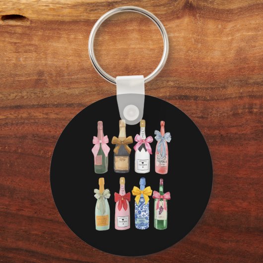 Porte-clés Christmas New Year Champagne Gl Coquette Bot-tle M (Recto)