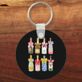 Porte-clés Christmas New Year Champagne Gl Coquette Bottle (Recto)