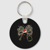 Porte-clés Christmas Nurse Coquette Bow Stethoscope Xmas Sant (Recto)