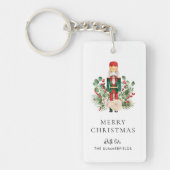 Porte-clés Christmas Nutcracker Script Greenery Holiday (Devant)