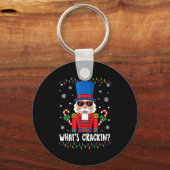 Porte-clés Christmas Nutcracker Whats Crackin Funny Xmas Men (Recto)