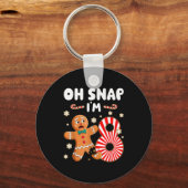 Porte-clés Christmas Oh Snap 8 Year Old Gingerbread Man 8th B (Recto)
