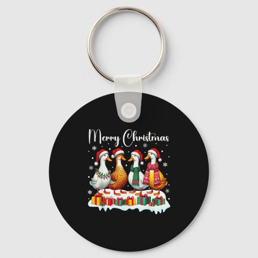 Porte-clés Christmas Pajamas Goose Duck Christmas Outfit Goos (Recto)