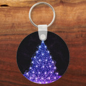 Porte-clés Christmas Party Pink Blue Tree Winter Black Rustic (Recto)
