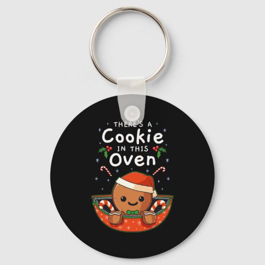 Porte-clés Christmas Pregnancy Gingerbread Man Baby Cookie In (Recto)