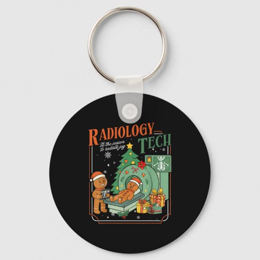 Porte-clés Christmas Radiology Tech Funny Gingerbread Man Rad (Recto)