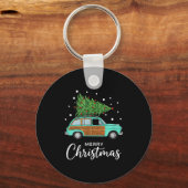 Porte-clés Christmas Retro Car With Christmas Tree - Merry Me (Recto)