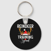 Porte-clés Christmas Running Team Funny Reindeer Training Squ (Recto)