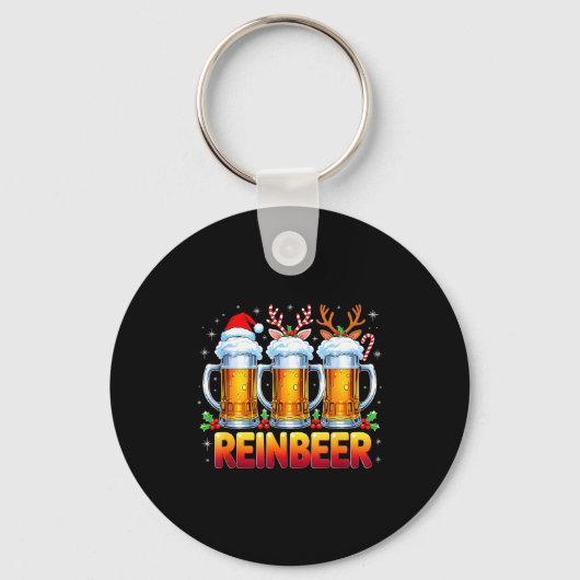 Porte-clés Christmas Santa Beer Lovers Funny Drinking Trend N (Recto)